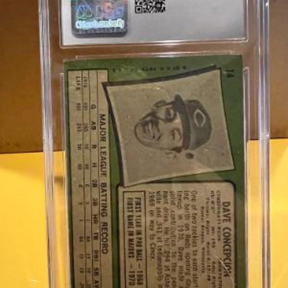 1971 TOPPS #14 DAVE CONCEPCION CSG 6 - Picture 2 of 3